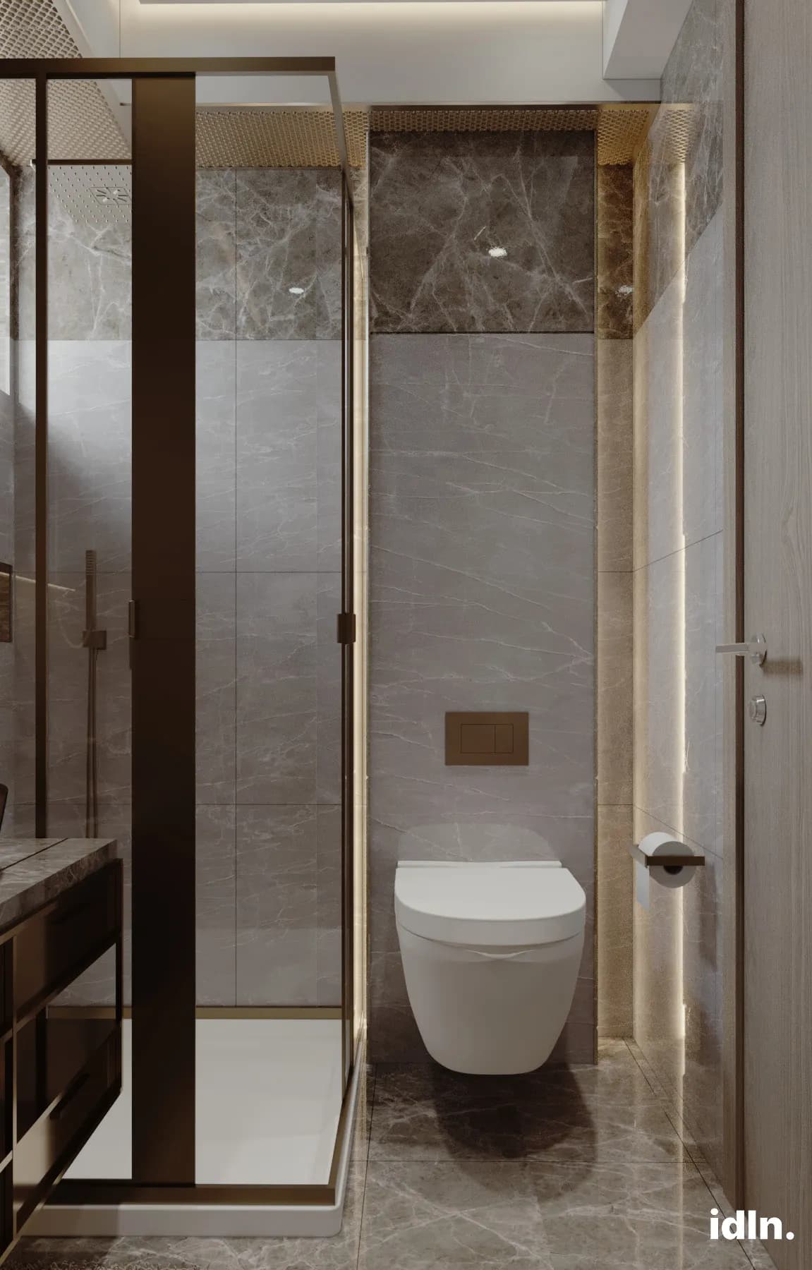 This is a modern luxury bathroom
