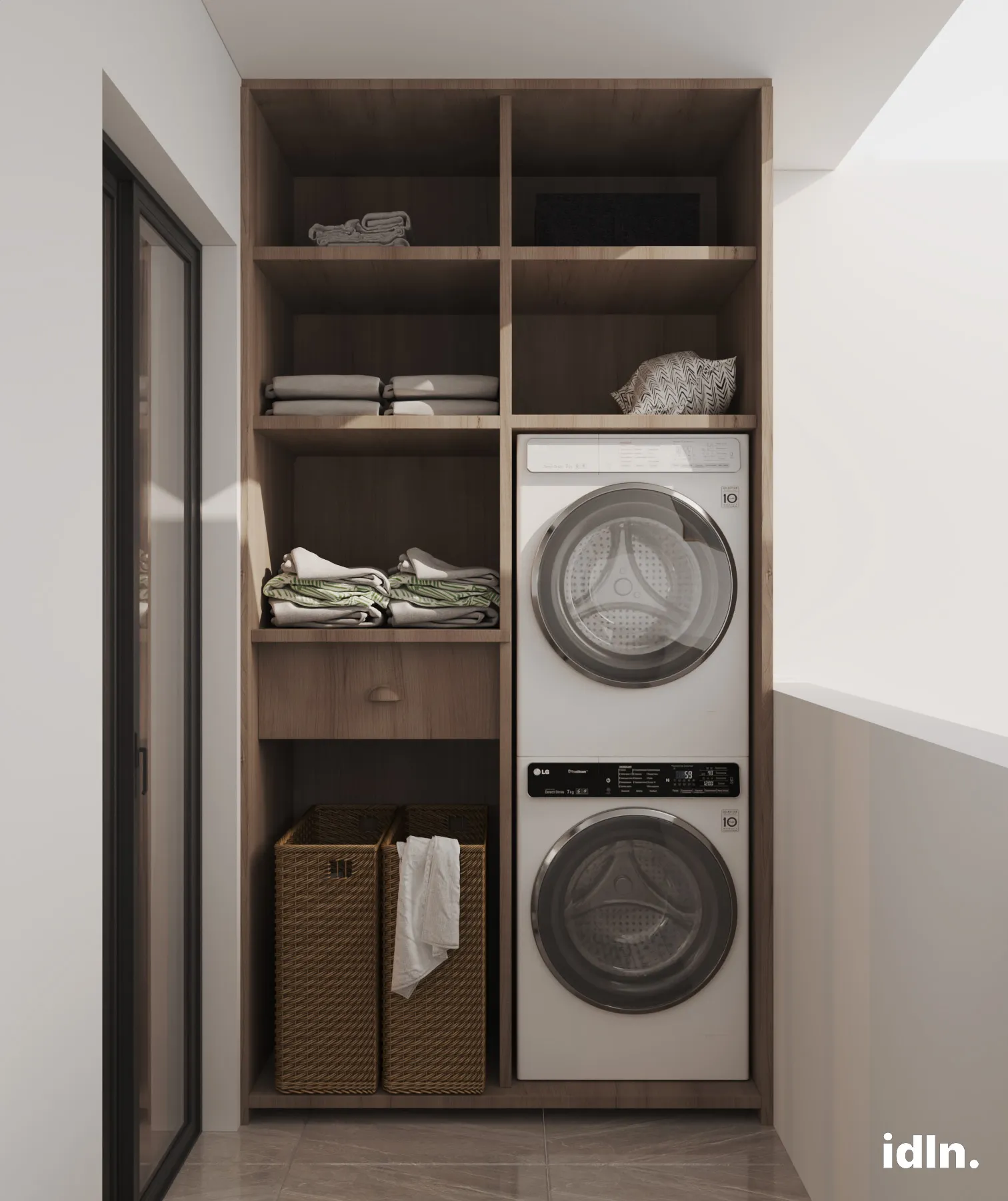 This is a picture of a modern luxury laundry room