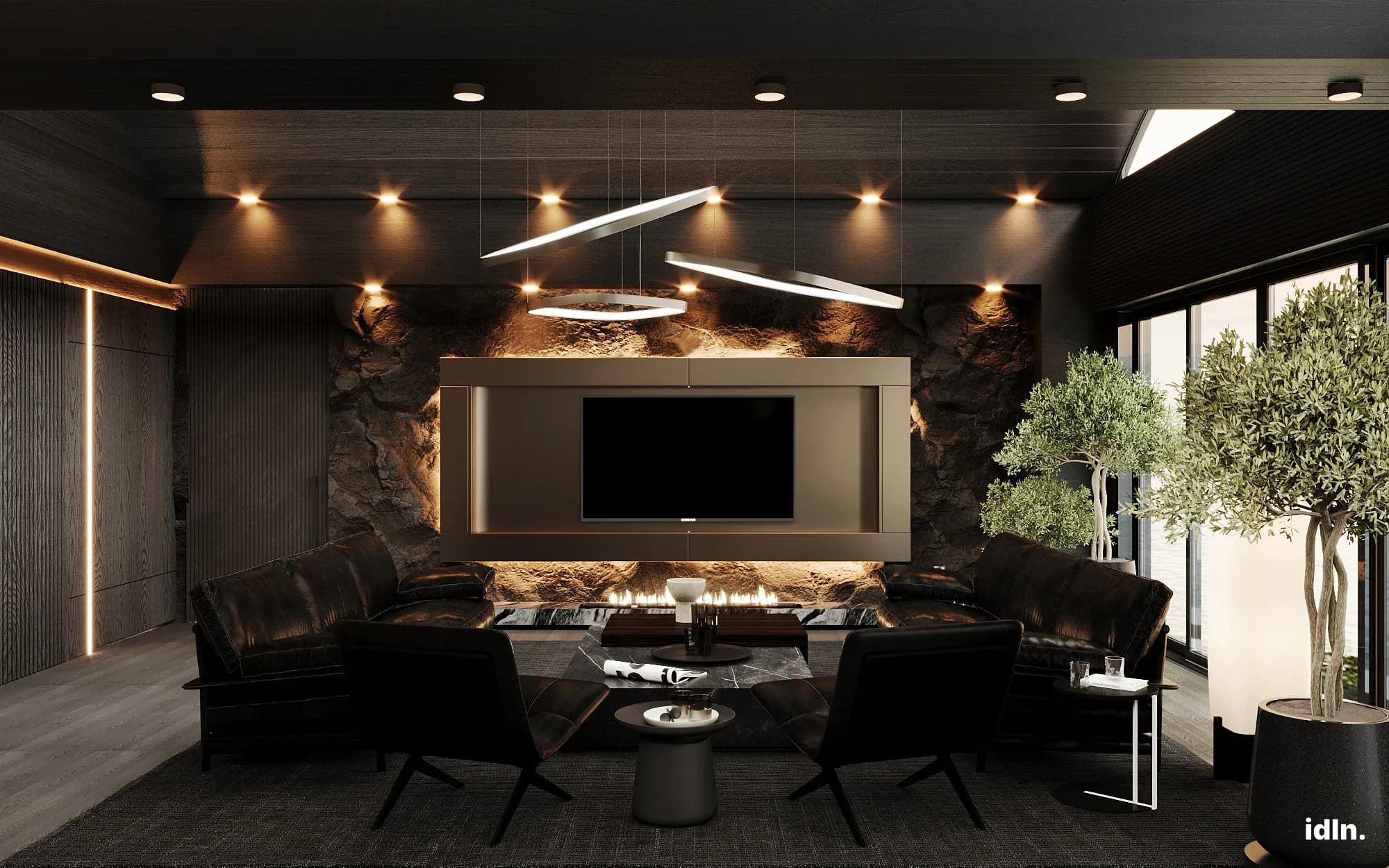 This is a picture of a modern luxury living area