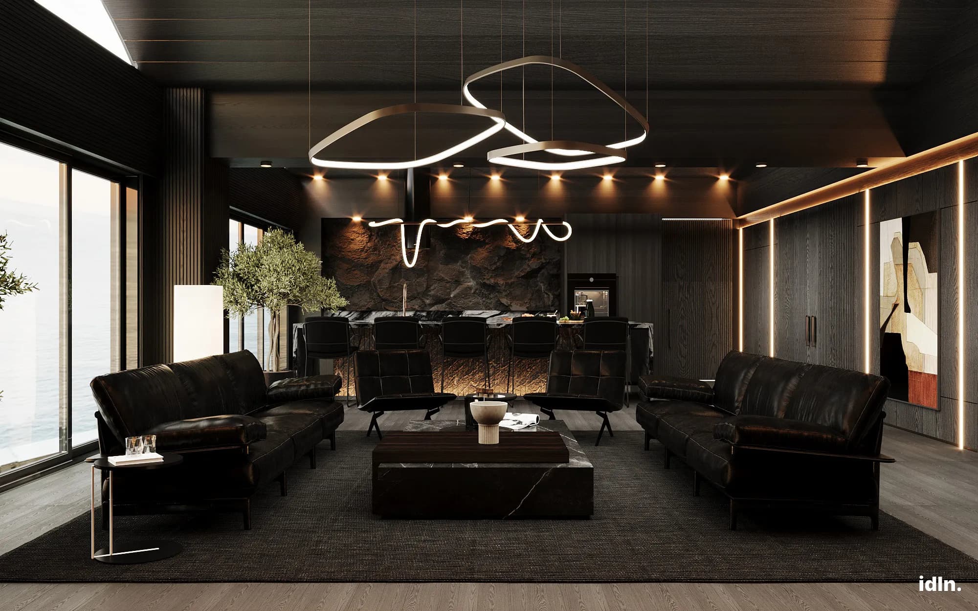 This is a picture of a modern luxury living area