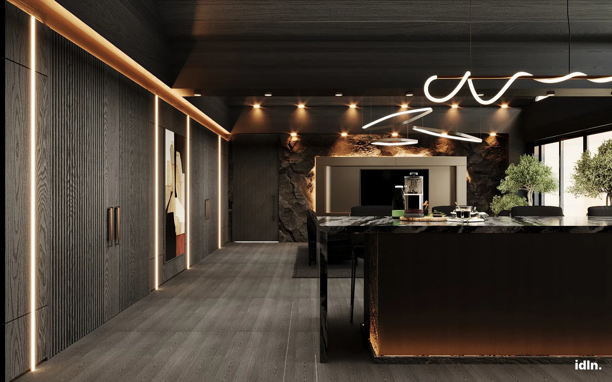 This is a picture of a modern luxury living area