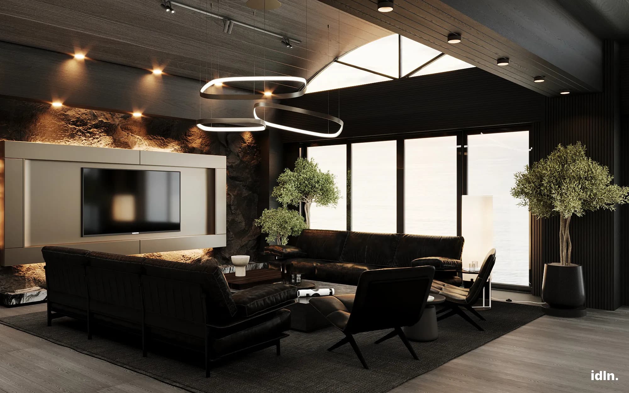 This is a picture of a modern luxury living area