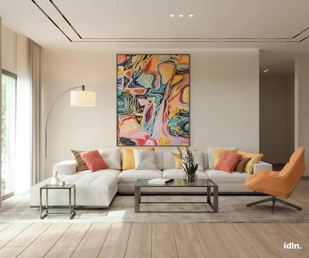 Tis is a picture of a modern luxury living area