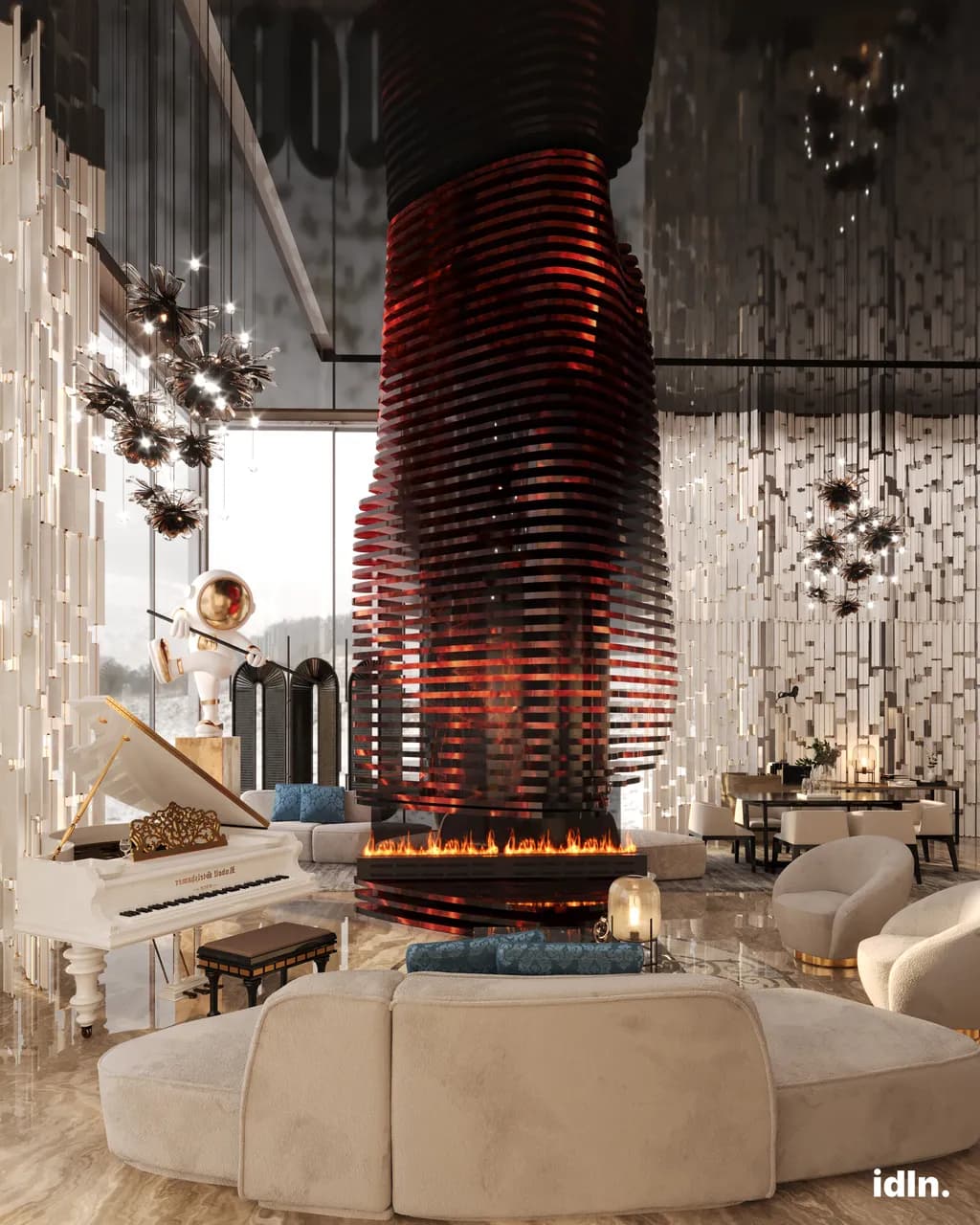 This is a picture of a modern luxury living area