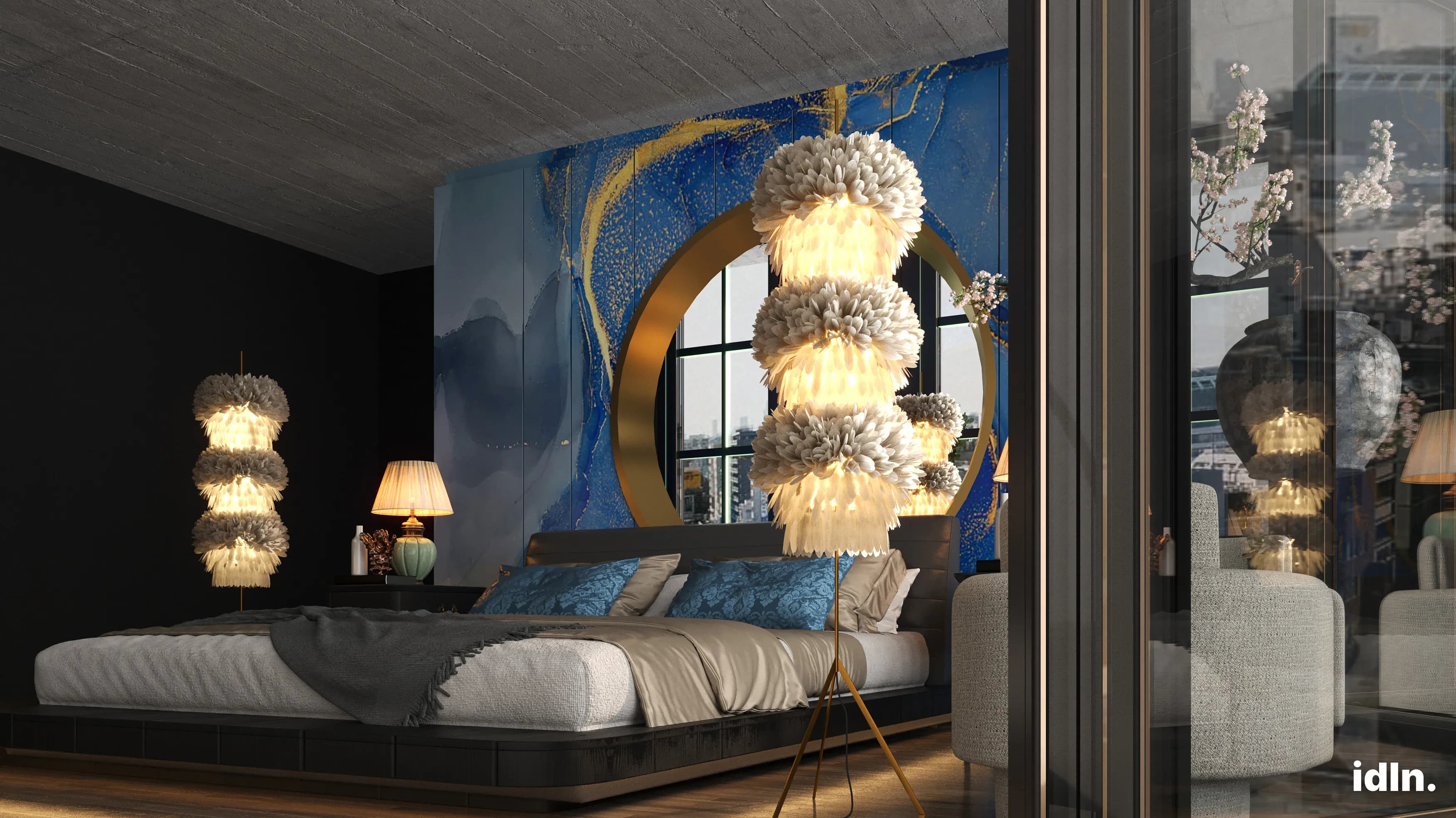This is a picture of a modern bedroom