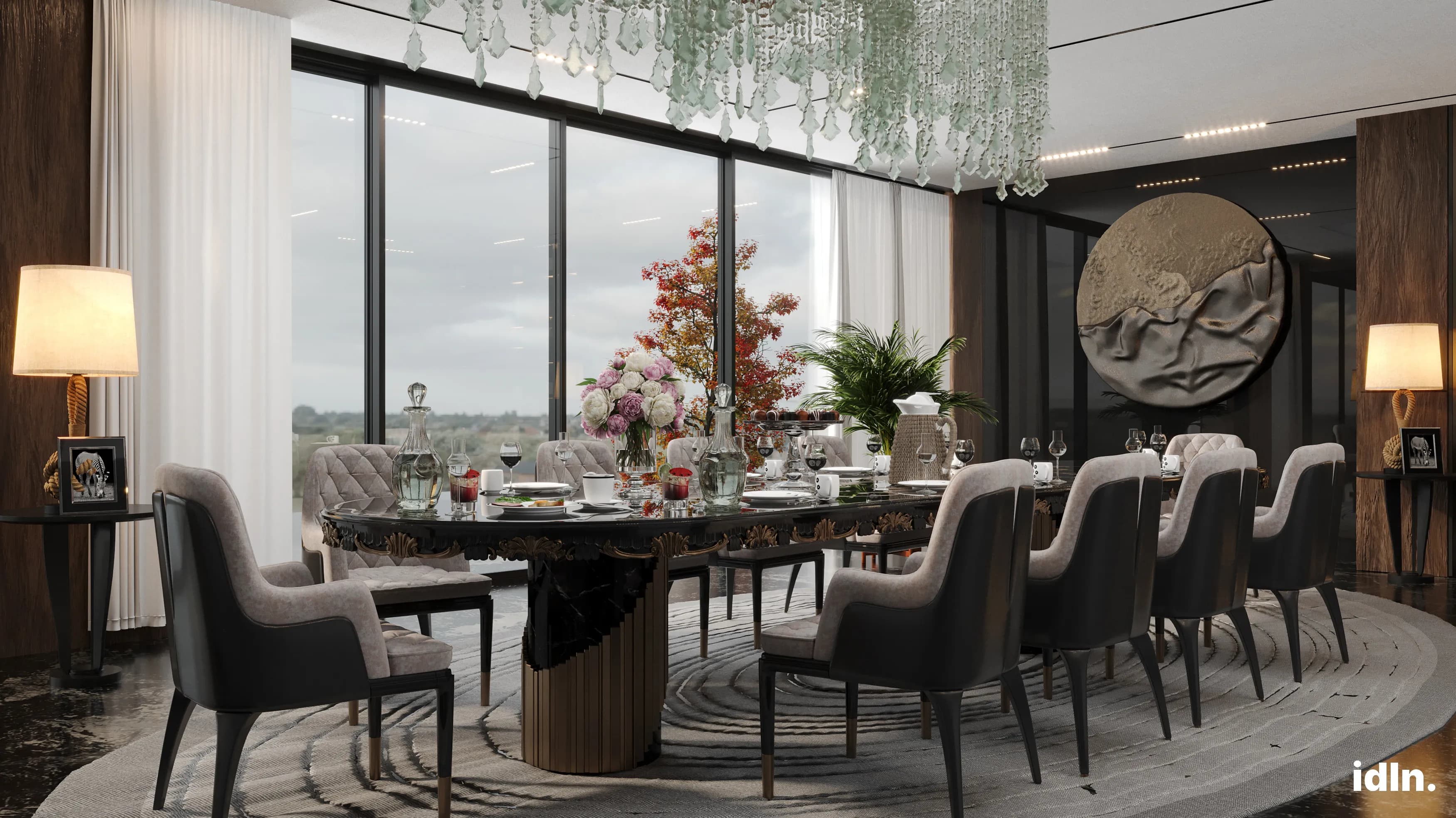 This is a picture of a modern dining room