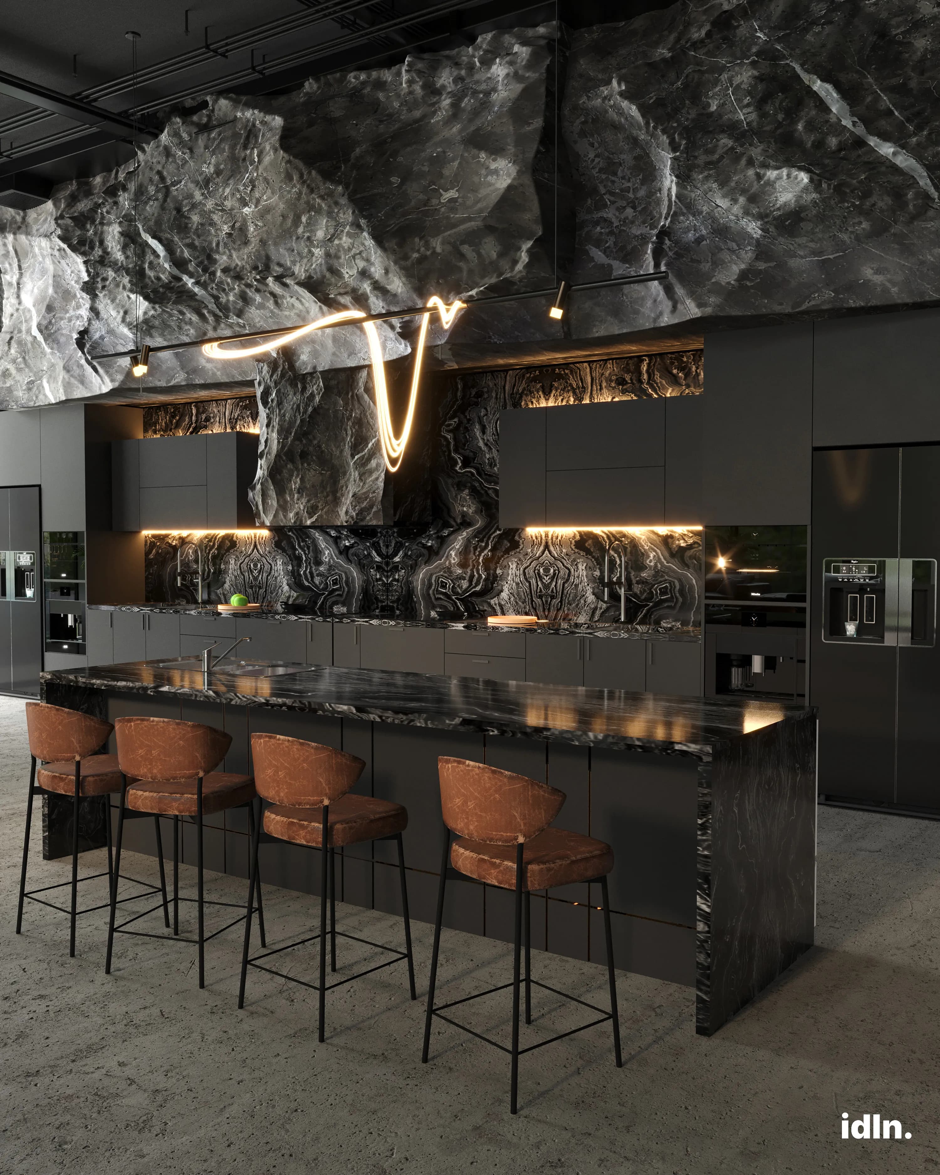 rocky stone kitchen