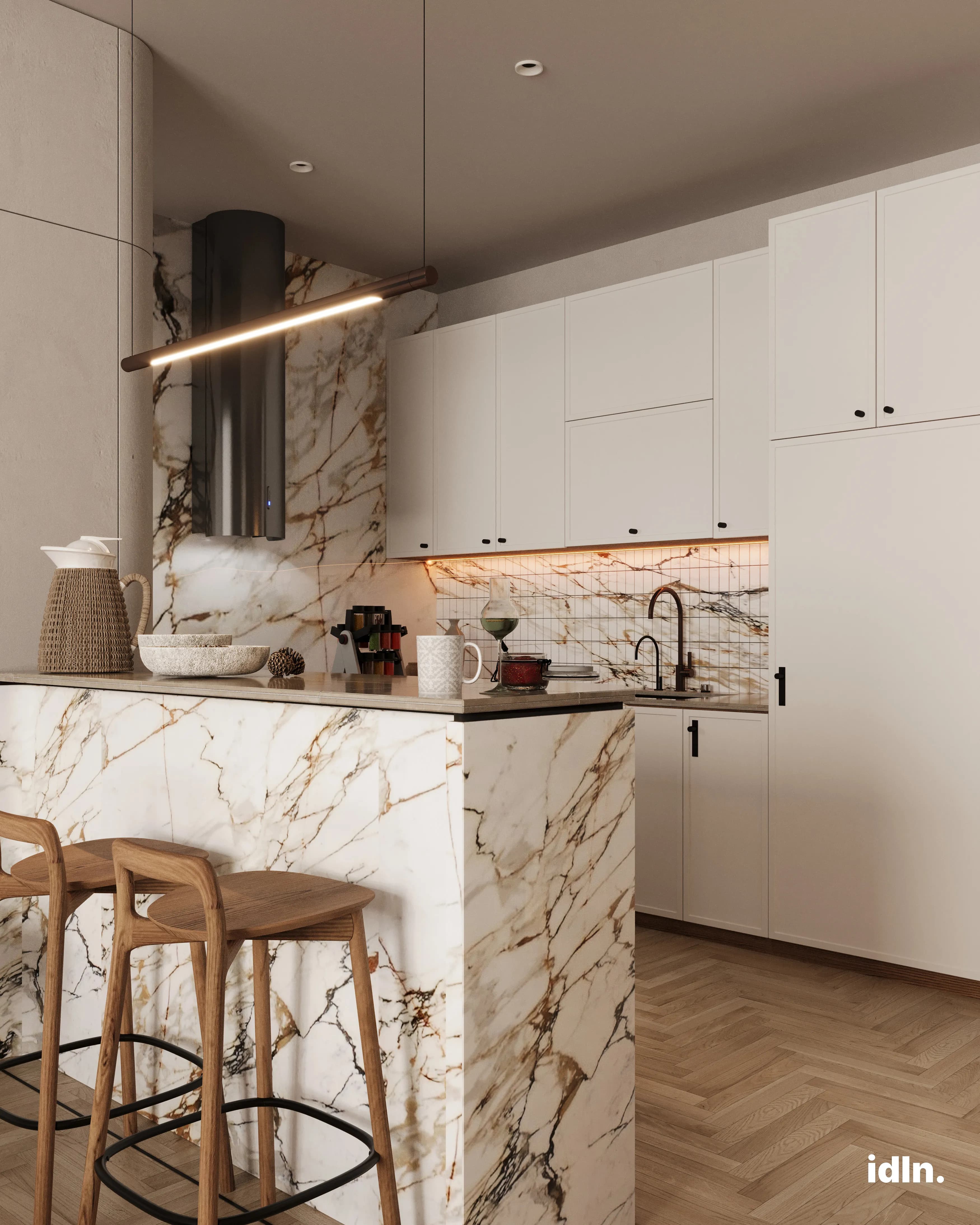 This is a wabisabi open concept living and dining area, wabisabi japanese interior design style