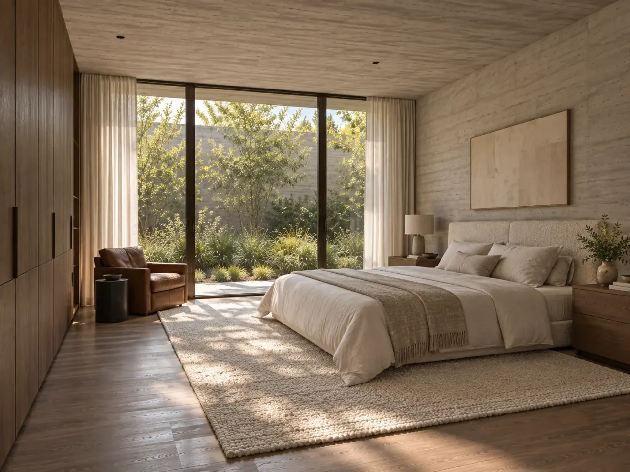 Concept render of the ivory bed and screened private garden
